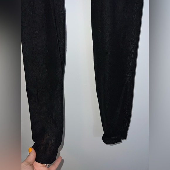 Adam seldman lace leopard black sheer leggings xs - Picture 5 of 14
